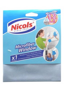 Салфетка Nicols Window Микрофибра для окон и зеркал, 1 шт