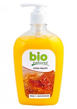 Крем-мыло жидкое BIO Naturell Мёд с молоком, 500 мл