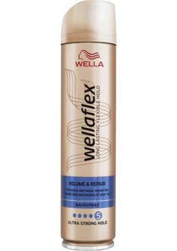 Лак для волосся Wella Wellaflex Hair Spray Volume & Repair Ultra Strong Hold, 400 мл