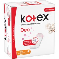 Ежедневные гигиенические прокладки Kotex Normal Plus Deo, 56 шт