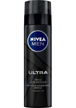 Пена для бритья Nivea Men Ultra с активным углем, 200 мл