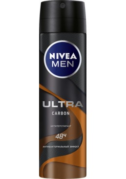 Дезодорант-антиперспірант Nivea Men Ultra Carbon з антибактеріальним ефектом, 150 мл