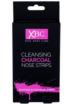 Очищаючі смужки для носа з вугіллям Xpel Marketing Ltd Body Care Cleansing Charcoal Nose Strips, 6 шт
