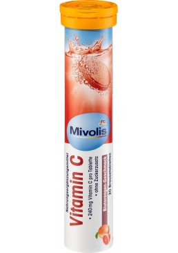 Шипучие таблетки-витамины Mivolis Vitamin C, 20 шт
