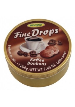 Woogie Цукерки Fine Drops льодяники зі смаком кави, 200 г