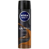 Дезодорант антиперспирант Nivea Men Deodorant Ultra Carbon для мужчин, 150 мл
