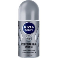 Шариковый дезодорант для мужчин Nivea Серебряная защита, 50 мл 