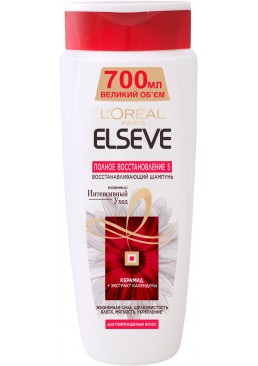 Шампунь L'oreal Paris Elseve Повний Відновлення-5 для ослаблених або пошкоджених волосся, 700 мл