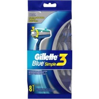 Одноразовые станки для бритья мужские Gillette Blue 3 Simple, 8 шт