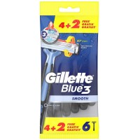 Одноразовые бритвенные станки Gillette Blue 3 Smooth, 6 шт