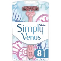 Одноразовые станки для бритья женские Simply Venus 3, 8 шт