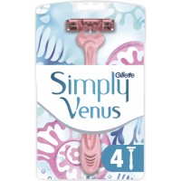 Одноразовые станки для бритья женские Simply Venus 3, 4 шт