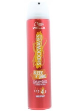 Лак для волос Wella Shockwaves Sleek N Shine Hairspray, 250 мл