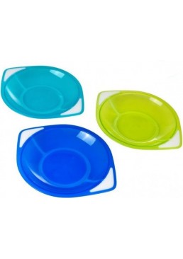 Набор пластиковых тарелок Canpol babies разноцветный, 3 шт