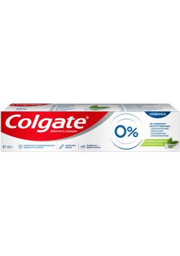 Зубная паста Colgate от кариеса 0% Бодрящая Свежесть, 130 г
