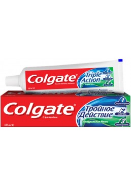 Зубна паста Colgate комплексна Потрійне дію Натуральна м'ята, 100 мл