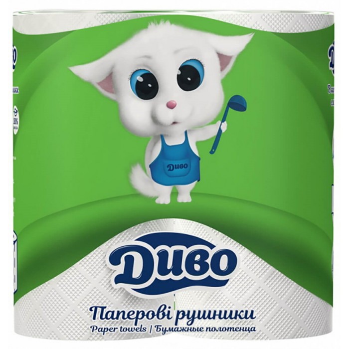 Бумажные полотенца ДИВО 2 рулона - 
