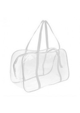 Прозрачная сумка в роддом в ассортименте среднняя, 1 шт (30 х 20 х 13 см)