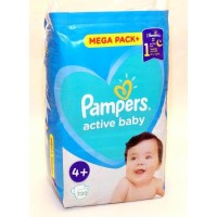 Подгузники Pampers Active Baby-Dry, размер 4+ (10-15кг), 120шт