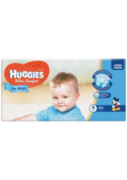 Підгузки Huggies Ultra Comfort 4 для хлопчиків (7-16кг) 50шт