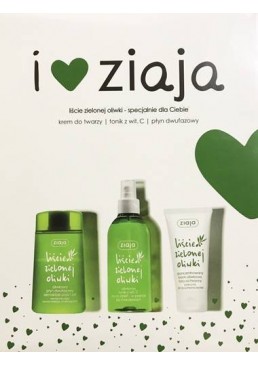 Набір косметики Ziaja Зелені оливки (крем для обличчя, тонік для обличчя, засіб для зняття макіяжу)