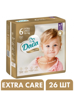 Подгузники Дада Dada Extra Care 6 Extra Large (16+ кг), 26 шт