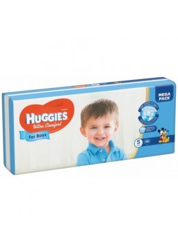 Подгузники для мальчиков Huggies Ultra Comfort 5 Mega (12-22 кг), 56 шт 