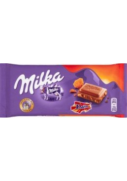 Шоколад Milka з шматочками мигдальної карамелі 100г