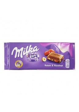 Шоколад Milka Raisin Nut молочний родзинки + горіх 100г