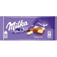 Шоколад Milka Happy Cows молочный+белый 100г 