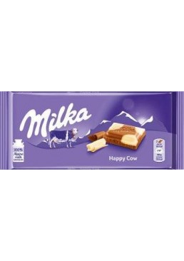 Шоколад Milka Happy Cows молочний + білий 100г