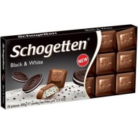 Шоколад Schogetten Black & White молочний з печивом, 100 г