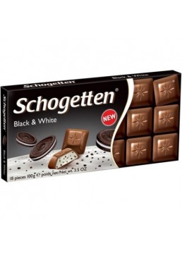 Шоколад Schogetten Black & White молочный с печеньем, 100 г
