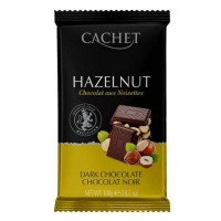 Черный шоколад с лесными орехами Cachet Hazelnut Dark Chocolate 300 г