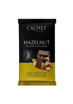 Черный шоколад с лесными орехами Cachet Hazelnut Dark Chocolate 300 г