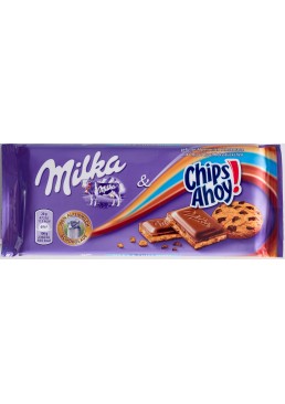 Шоколад молочний Milka & Chips Ahoy! з начинкою, 100 г