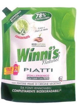 Средство для мытья посуды с ароматом лайма Winnis Piatti Lime Eco-Ricarica, 1 л