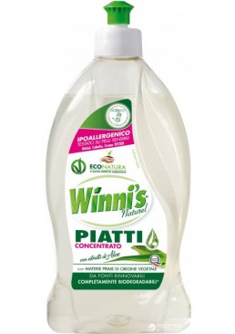 Гипоалергенное концентрированное средство для мытья посуды с ароматом алое Winni’s Piatti Concentrato Aloe, 500 мл 