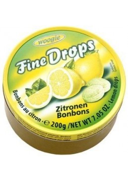Леденцы Woogie Fine Drops Zitronen со вкусом лимона, 200 г