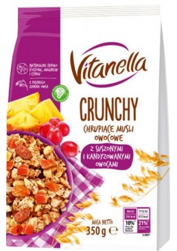 Сухой завтрак мюсли Vitanella Crunchy с фруктами, 350 г