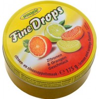 Леденцы Woogie Fine Drops Zitronen Orangen со вкусом цитрусовых, 200 г 