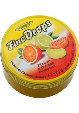 Леденцы Woogie Fine Drops Zitronen Orangen со вкусом цитрусовых, 200 г 