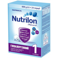 Суха суміш Nutrilon Гіпоалергенний 1 (0 - 6 місяців), 600 г