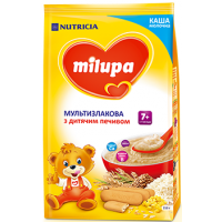 Молочна каша Milupa Мультизлакова з дитячим печивом, 210 г