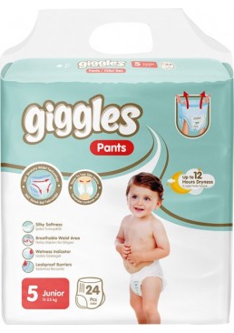 Подгузники-трусики детские Giggles 5 junior 11-25 кг, 24 шт 