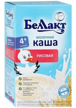Каша сухая молочная Беллакт рисовая с 6 месяцев, 200 г