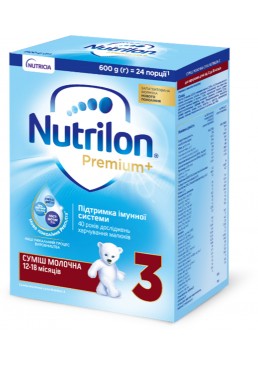 Молочная сухая смесь Nutrilon Premium+ 3 (12 - 18 месяцев), 600 г