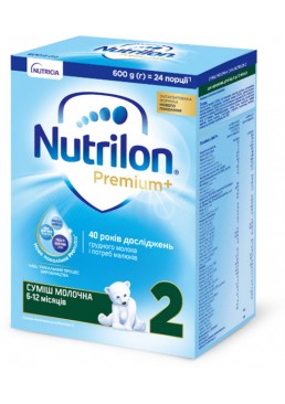 Молочная сухая смесь Nutrilon Premium+ 2 (6 - 12 місяців), 600 г