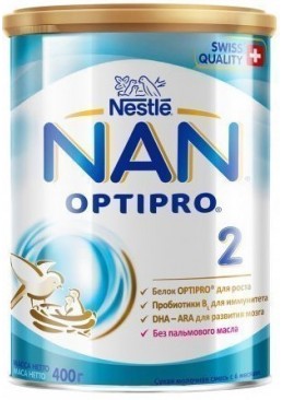 Молочная смесь Nestle NAN 2 c 6 месяцев, 400 г