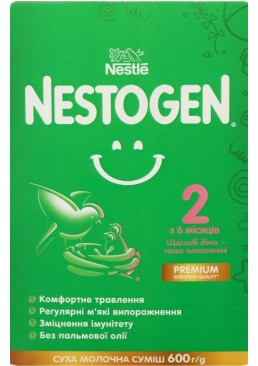 Сухая молочная смесь Nestogen 2 с лактобактериями L. Reuteri для детей с 6 месяцев, 600 г